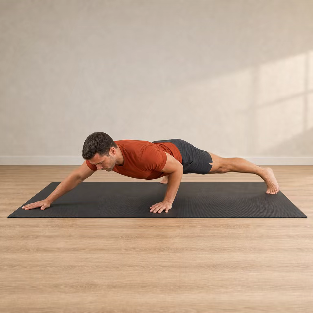 One-arm push-up assisté