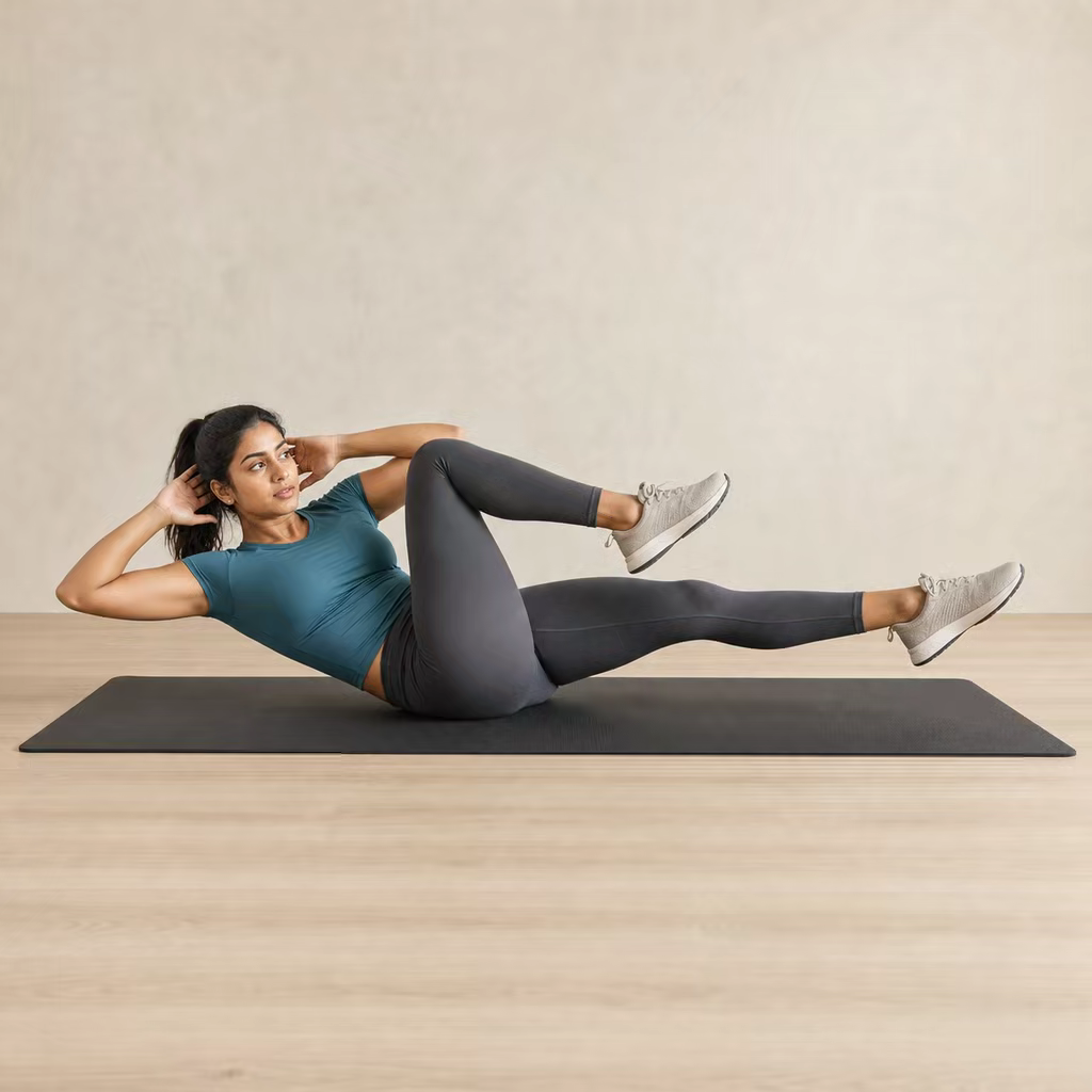 Bicycle crunches