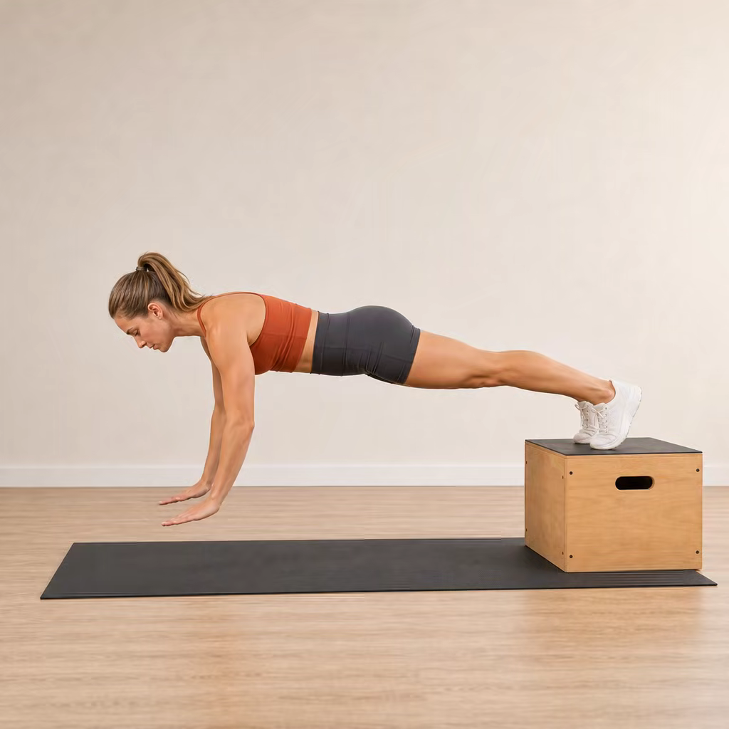 Elevated plyo push-ups