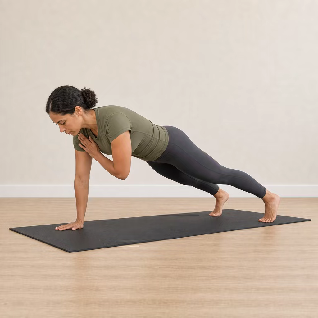 High plank shoulder tap