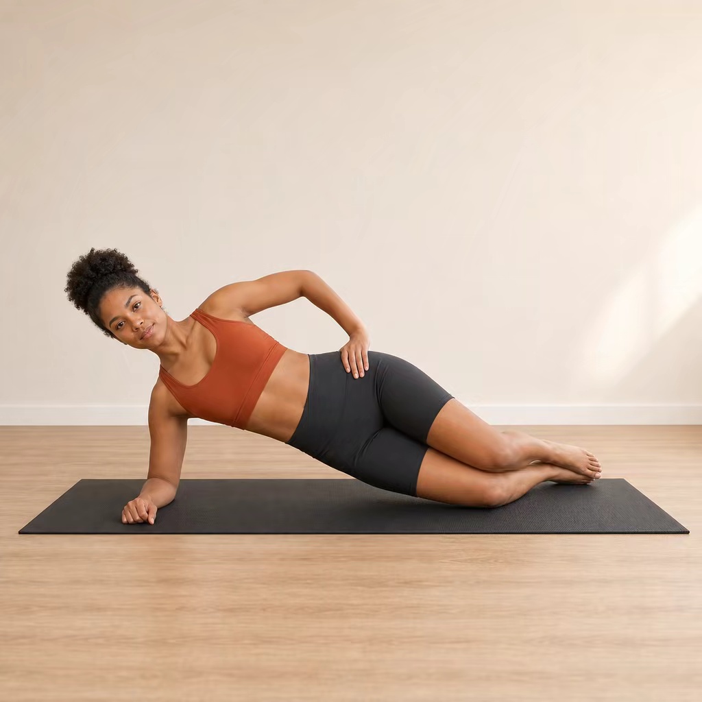 Knee side plank