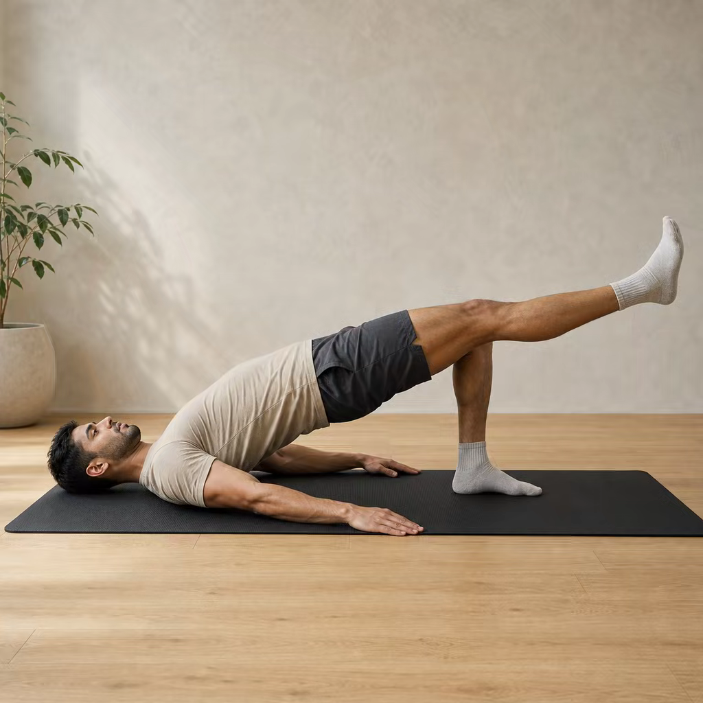Pont fessier une jambe
